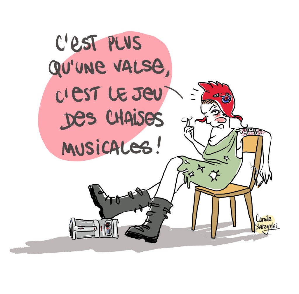 dessin presse Valls démission Marianne punk - Droits d'auteur : Camille Skrzynski