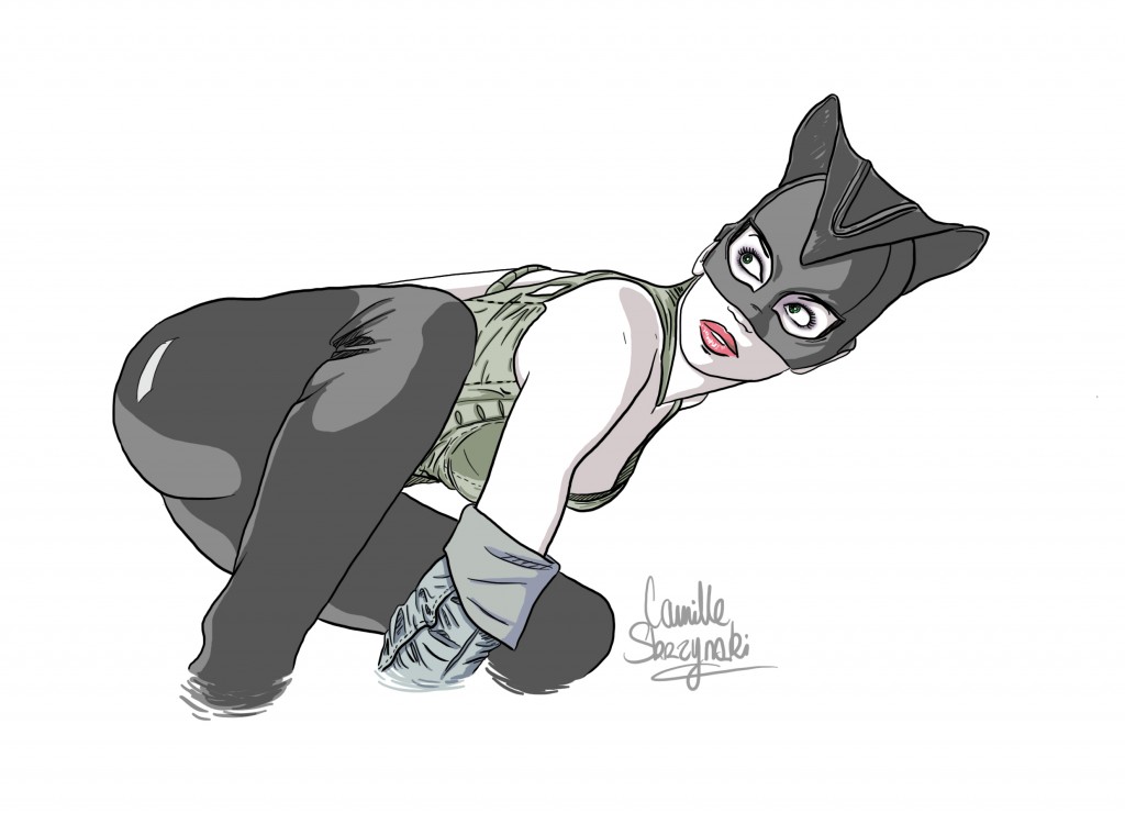 catwoman dessin - Droits d'auteur : Camille Skrzynski
