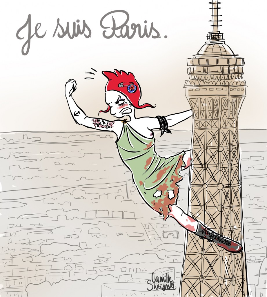 Marianne attentats Paris - Droits d'auteur : Camille Skrzynski
